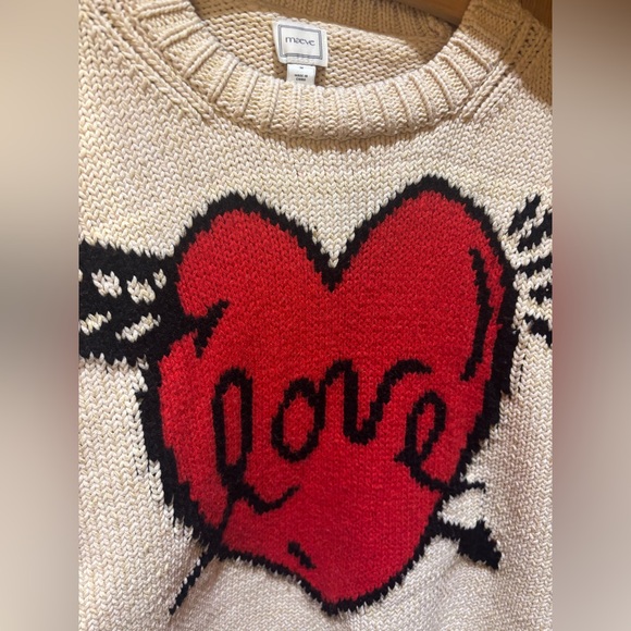 Anthropologie Lovestruck Long-Sleeve Crew-Neck Sweater - Picture 5 of 6